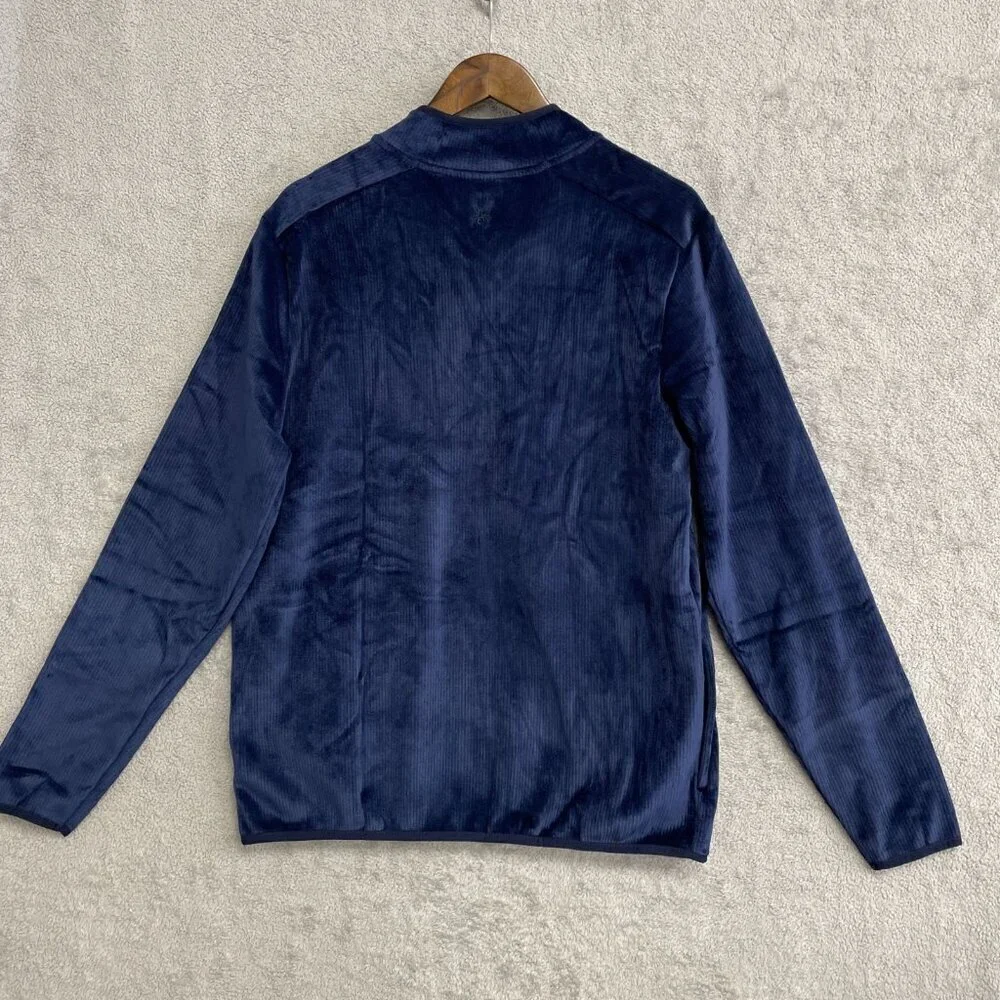 NEW Spyder Navy Men's M Blue 1/4 Zip Pullover Polyester & Spandex Sweatshirt